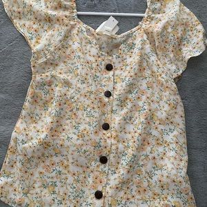 Yellow Floral Shirt